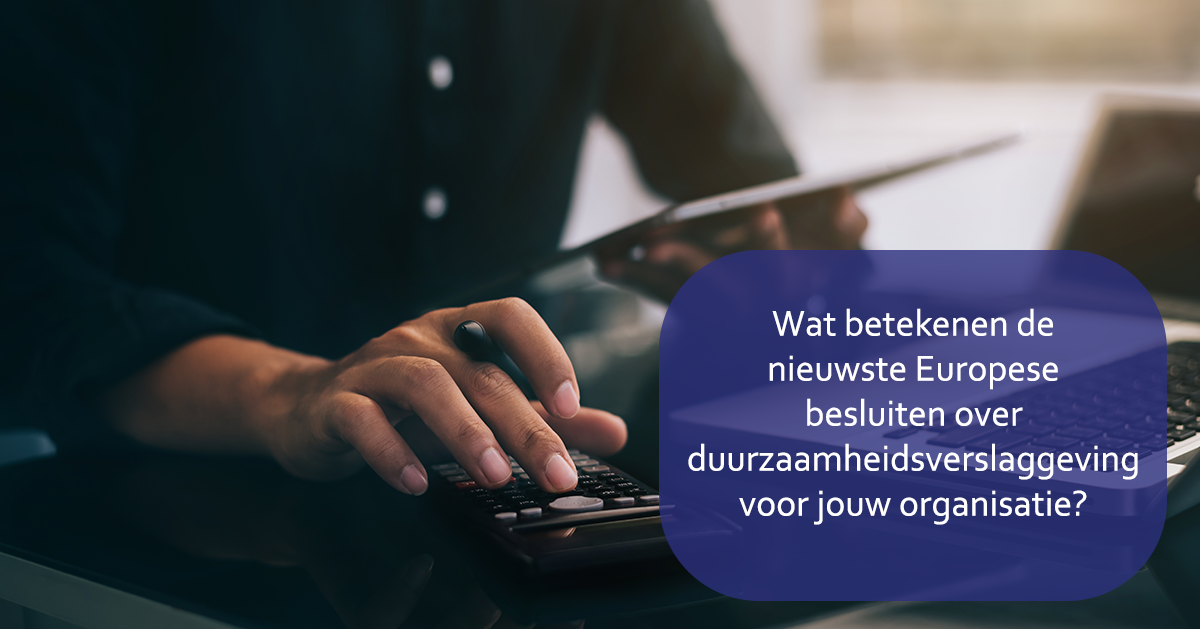 Duurzaamheidsverslaggeving in de jaarrekening