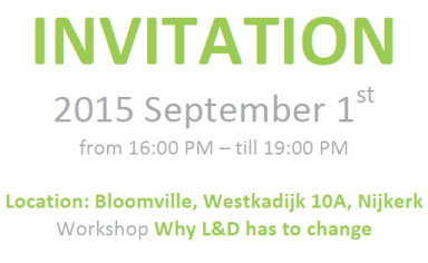 Uitnodiging workshop Donald Taylor: Why L&D has to change