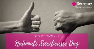 Nationale Secretaresse Dag: zin of onzin